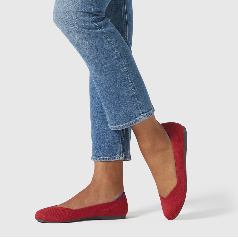 Red Round Toe Rothys